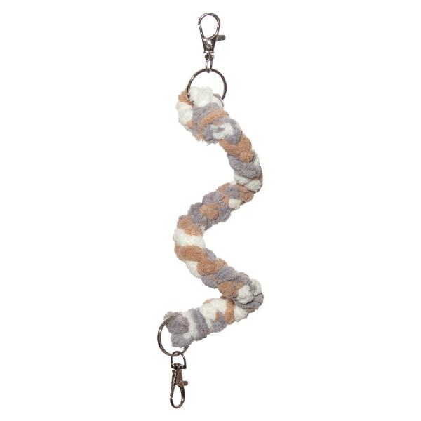 小鳥のふわもこロープ　ショート　ベージュ　とまり木　ブランコ