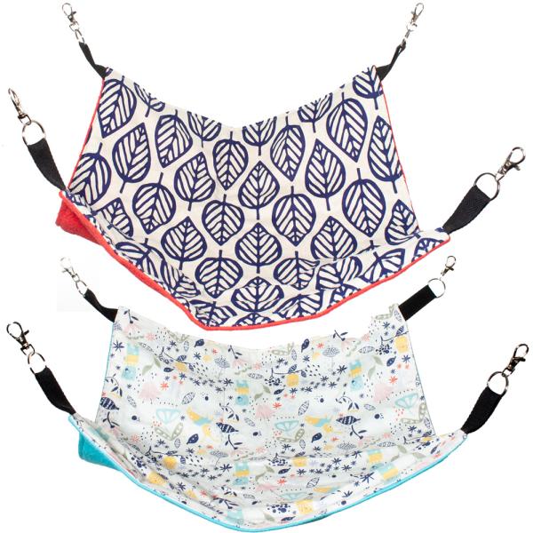 色柄おまかせ　小動物のハンモック　Ｌサイズ（４０ｘ４０ｃｍ）　２枚セット