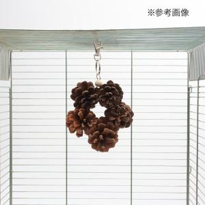 小鳥用 松ぼっくりリース 小型〜中型インコ おもちゃの詳細画像5