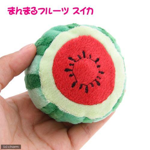 ペッツルート　まんまるフルーツ　スイカ　犬　犬用おもちゃ　ぬいぐるみ