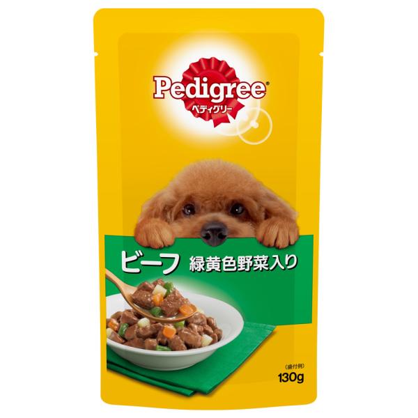 ペディグリー　パウチ　成犬用　旨みビーフ＆緑黄色野菜　１３０ｇ　１０袋　ドッグフード