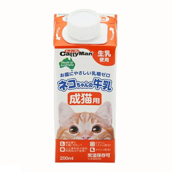 キャティーマン　ネコちゃんの牛乳　成猫用　２００ｍｌ×２４本　猫　ミルク