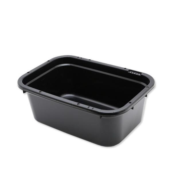 簡易梱包　角型タライ　８０型　黒　水抜栓付　チャームオリジナル　お一人様１点限り