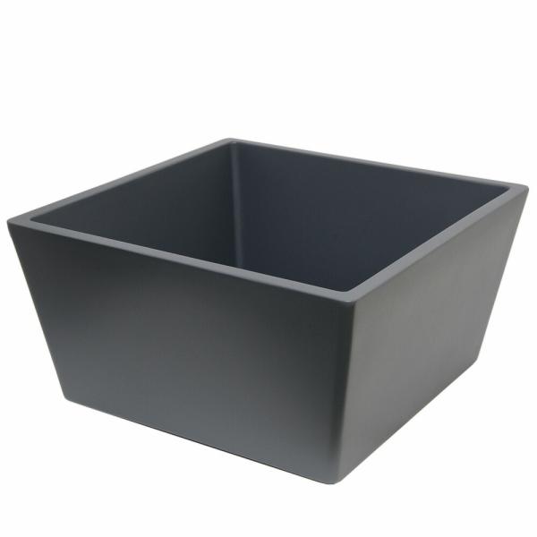 睡蓮鉢　メーカー直送　睡蓮鉢（メダカ鉢）　新型　凛　ＲＩＮ　角型　ダークグレー　Ｌ　睡蓮鉢・金魚鉢・...