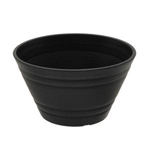 鉢　セラアート　平鉢　２１号　黒　（外径２１０×高さ１１５ｍｍ）