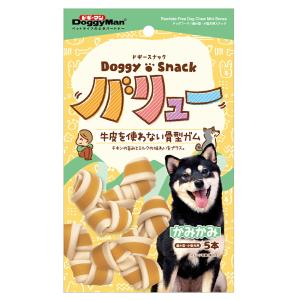 ドギーマン　ドギースナックバリュー　牛皮を使わない骨型ガム　５本