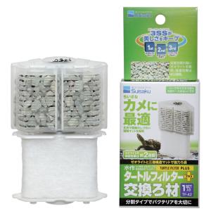水作　タートルフィルタープラス　交換ろ材　１セット　亀　爬虫類　水質維持