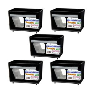 ミプラス　水槽分割容器　わけぷか　黒色　×５個｜charm 第2ヤフー店