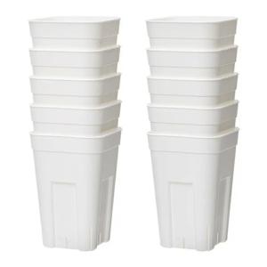 スリット鉢　プレステラ　９０深型　白　１０個セット　ハオルチア　エケベリア