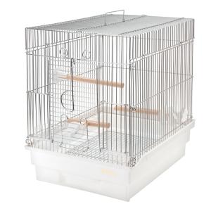 鳥かご　ＨＯＥＩ　２１手のりステンレス　ホワイト　（２９×３６．５×３９ｃｍ）　セキセイ　小型インコ　フィンチ