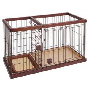（大型）ペティオ　トイレのしつけが出来る　ドッグルームサークル　ブラウン　スモール　犬　ケージ　本州四国送料無料・同梱不可・代引不可　２００サイズ
