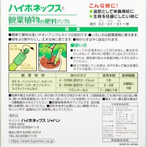 ハイポネックス 観葉植物の肥料アンプル(30m...の詳細画像3