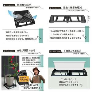 ブラックベース24cm フラワースタンド 鉢ス...の詳細画像1