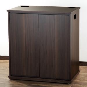 （大型）（組立済み）アクロ　水槽台　７５×４５×８０　穴有り　ウォルナット　本州四国送料無料・同梱不可・代引不可　２２０サイズ