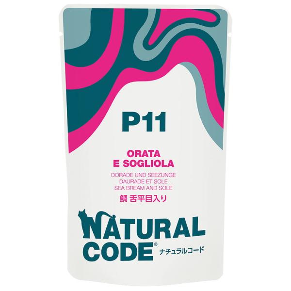 猫パウチ　ＮＣＰ１１　鯛　舌平目入りパウチタイプ　７０ｇ　ナチュラルコード　プレミアム