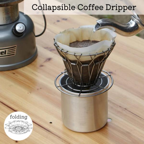 Collapsible Coffee Dripper コーヒードリッパー 折りたたみ ワイヤー シル...