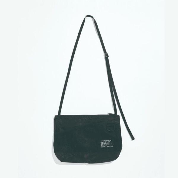 OverLab オーバーラボ mesh sacoche_black ブラック サコッシュ ポーチ バ...