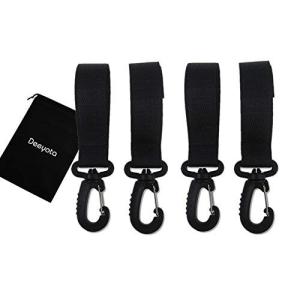 DEEYOTA ベビーカーフック 荷物フック 装着簡単 滑り止め機能 360 回転 荷物フック カーグッズ 収納 買い物等用 4