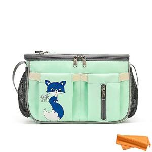 DEEYOTA ベビーカーバッグ ベビーカー用バッグ ベビーカー ドリンク ホルダー 多機能小物入れ 大容量 USB充電ポ