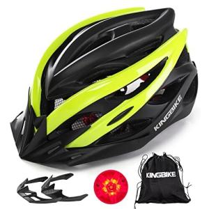 KINGBIKE 自転車 ヘルメット 大人用 ロードバイク サイクリング ヘルメット 超軽量 高剛性 LEDライト ヘルメッ