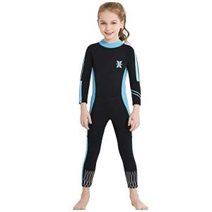 ウエットスーツ 子ども 2.5mm 一体式 ワンピース 女の子 フルスーツ スイムウェア キッズ用 日焼け防止 シュノ