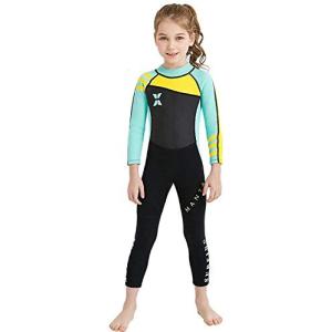 HIUGO 2.5mm 子供ウェットスーツ 男女兼用 キッズ ウェットスーツ 子供用 水着 男の子 女の子 スイムウェア 防寒