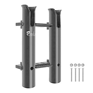 Croch ロッドホルダー ボート用品 2連 釣り竿スタンド 一体型 ロッドホルダ 釣り道具収納 黒