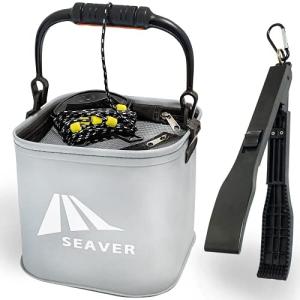 SEAVER 釣り 水汲み バケツ バッカン 22cm プライヤー フィッシュグリップ