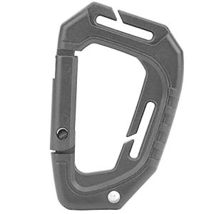 Alomejor1 10ピース プラスチックカラビナ D型カラビナ 操作簡単 滑り止め 脱落防止 コンパクト 軽量 多用途 ア