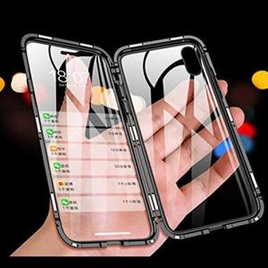 iPhone12mini 5.4" ケース 磁気吸着ケース前後の透明両面強化ガラス LADLOD アイフォン12 5.4" ケース アルミ バンパー