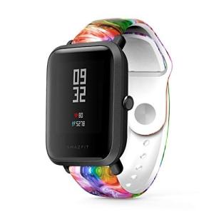 Comtax Compatible with huami Amazfit Bip/Samsung Galaxy Watch 40mm バンド 20mmシリコン製交換ベルトActive Watch/Gear Sport 対応
