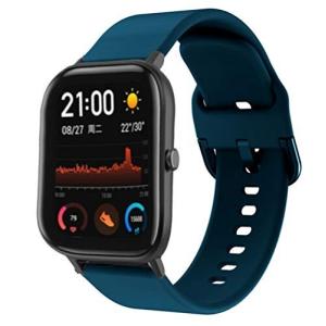 Comtax Compatible with Huami Amazfit GTR 42mm/ GTS/Bip バンド 20mmシリコン製交換ベルトSamsung Galaxy Active/Gear Sport/Active 2 対応