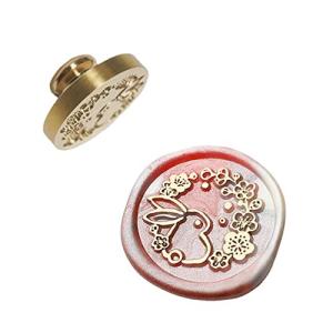 Stampilife シーリングスタンプ ヘッドのみ 動物 兎と桜の花