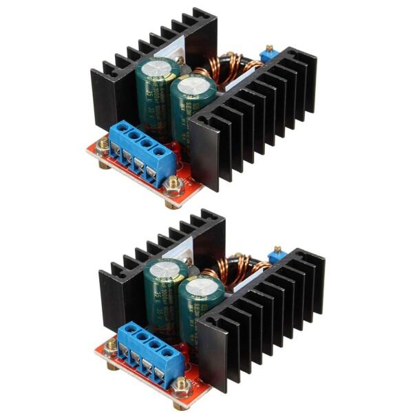 Hailege 2個セット 150W 6A調整可能DCブーストコンバーターステップアップ10-32V...