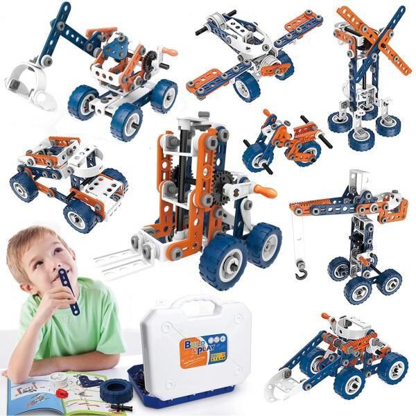 AOMIKS 組み立て おもちゃ 男の子 女の子 12モデル 車おもちゃ セット 大工さん建設車両 ...