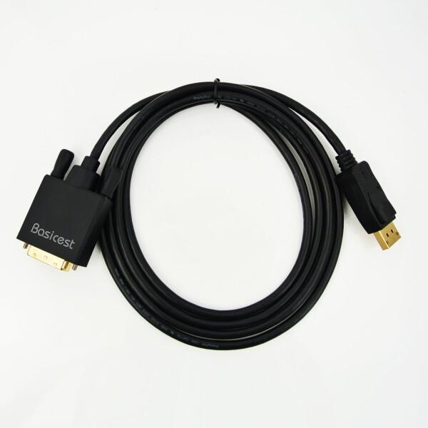 Basicest DisplayPort (M) to DVI-D-24+1 pin (M) 変換ア...