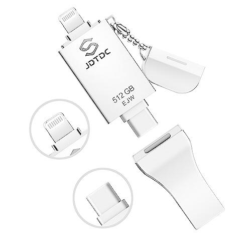 iPhone-USBメモリー 512GB iPhone USB フラッシュドライブ 3 in1 iP...