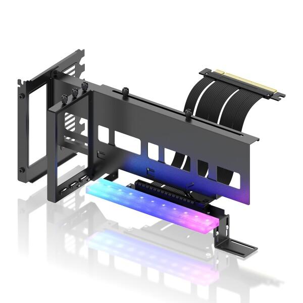 EZDIY-FAB 新しいRGB 垂直 PCIe4.0 GPUブラケット 垂直グラフィックカードホル...