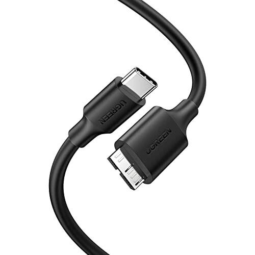 UGREEN USB-C to MicroB ケーブル 0.25m USB C 外付けhddケーブル...