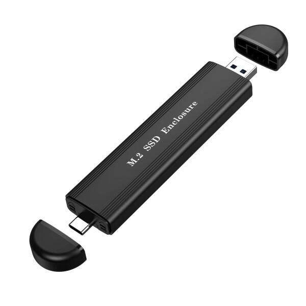 USBメモリ 10Gbps NVME ツール フリー 外付け、M.2 NVMe および SATA S...