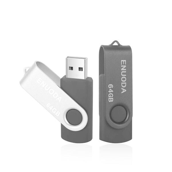 USBメモリ 64GB 2個セット ENUODA USB2.0 フラッシュメモリ 64GB USB ...