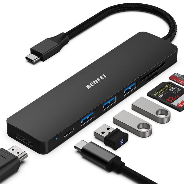 BENFEI USB C ハブ 7in1、マルチポート アダプター、USB-C - HDMI 4K@...