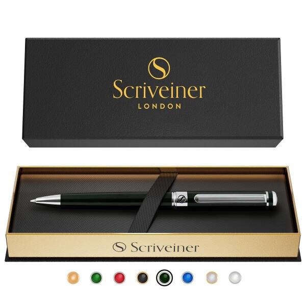 Scriveiner グリーン ボールペン - 魅力的なブリティッシュレーシンググリーン高級ペン、ク...