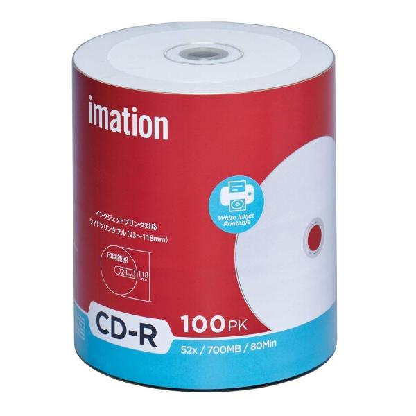 imation イメーション 1回記録用 CD-R IMC52X (52倍速/100枚)