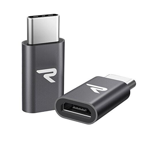 Rampow Micro USB to USB Type-C 変換アダプタ3A急速充電 USB2.0...