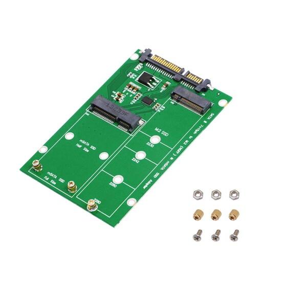SinLoon 2-in-1NGFF M.2&amp; MSATA to SATA III 3 PCB ボー...