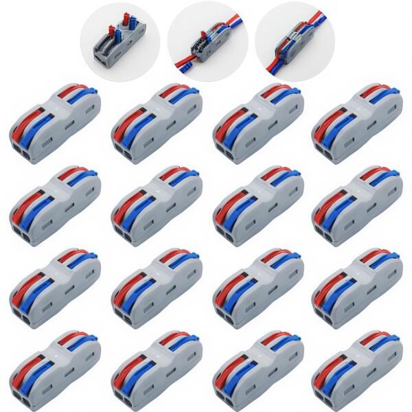 ワンタッチコネクター, CESFONJER SPL-2 電気配線 コネクター, 2ウェイ4ポート 導...