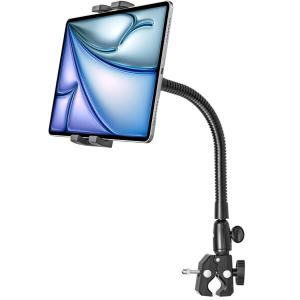woleyi グースネック フィットネスバイク タブレット ホルダー エアロバイク タブレットスタンド