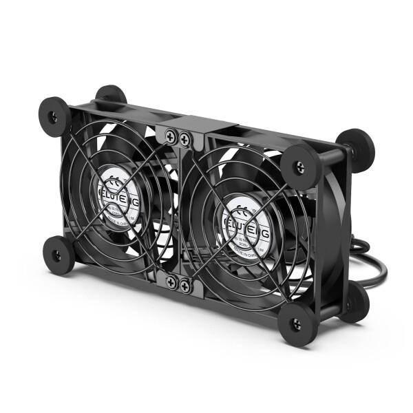 ELUTENG USBファン 8cm 2連 冷却ファン 緩衝パッド付き 静音 扇風機 横置き可 3段...