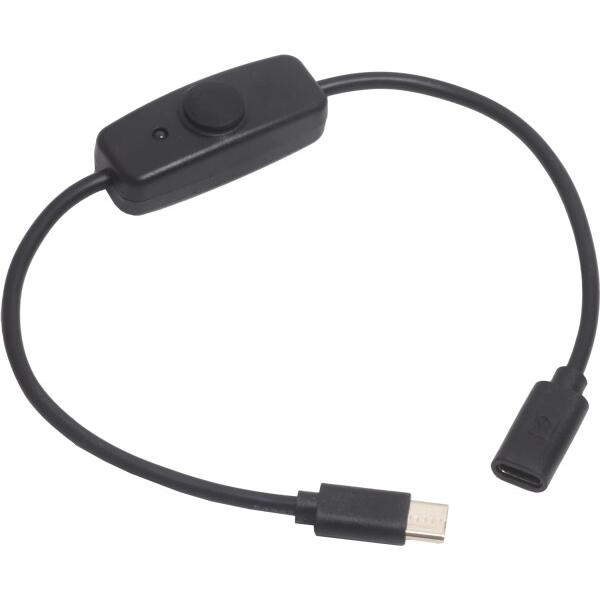 オーディオファン スイッチ付き USBケーブル USB Cタイプ用 オン/オフスイッチ付き 給電のみ...